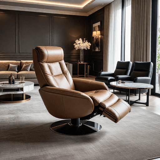 High-end power recliner with modern technology in elegant living room