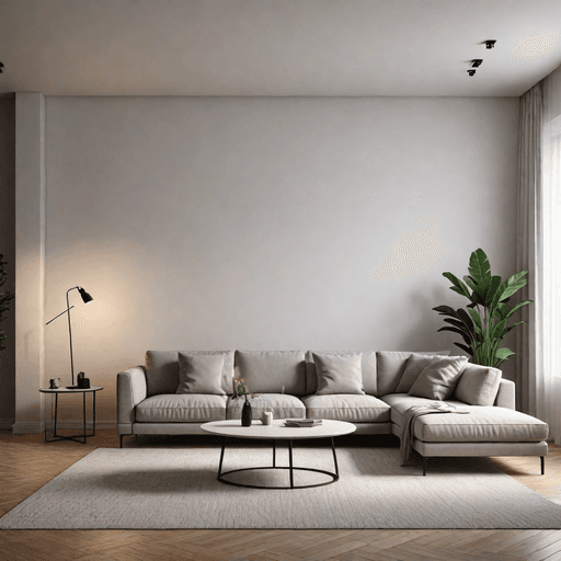 Minimalist living room showcasing intentional empty space and breathing room